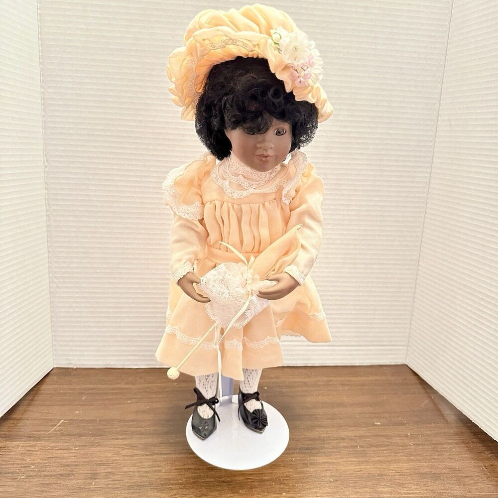 Rachel Williams 16" PORCELAIN DOLL 1992 African American LINDA MASON Girl